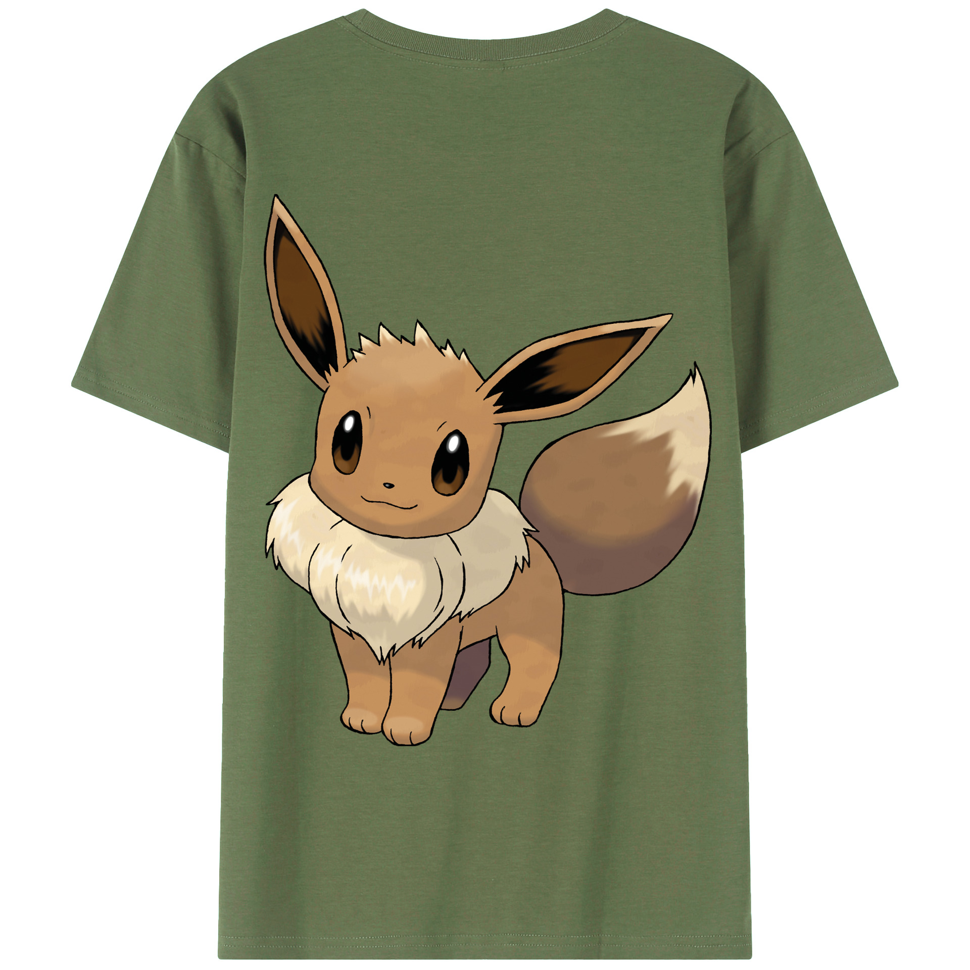 （画像用） ポケットモンスター Pokémon 綿100％ メンズ半袖Tシャツ（バックプリント） 通気性